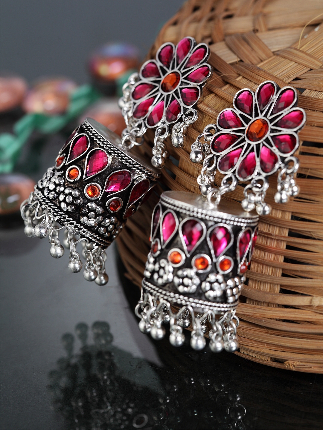 Colourful jhumka deals