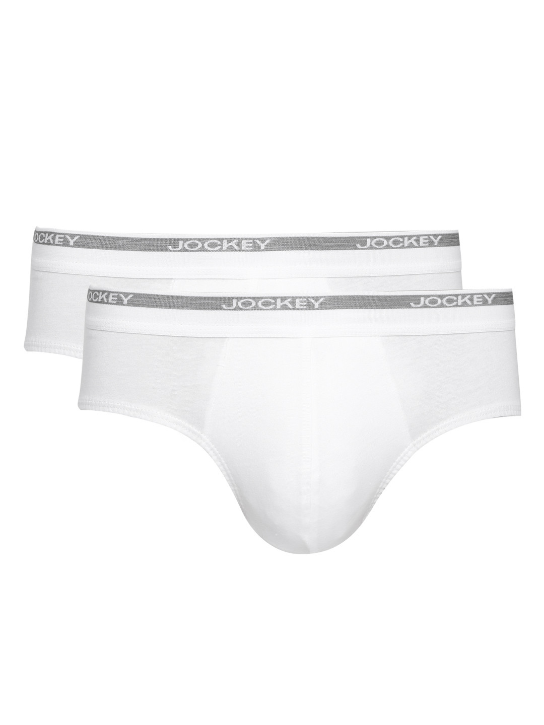 Jockey MODERN CLASSIC Men Pack of 2 White Briefs 8037