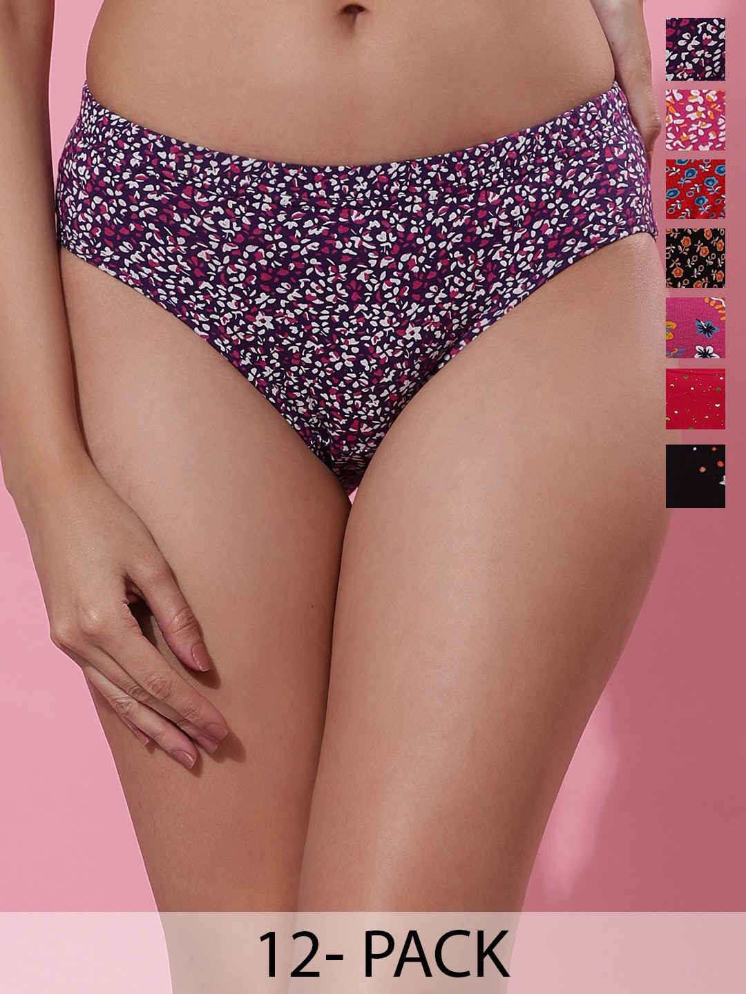 Dollar Missy Womens Pack of 12 Assorted Hipster Briefs 121P-IE-PO12