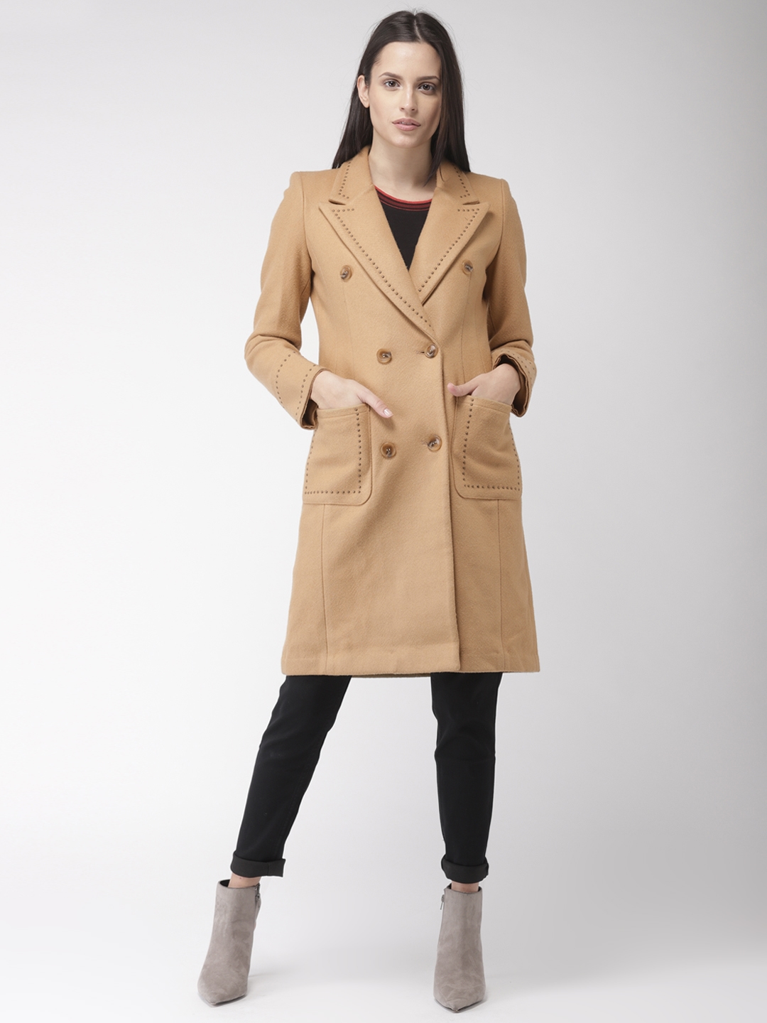 discount 64% WOMEN FASHION Coats Trench coat NO STYLE NoName Trench coat Gray XL 