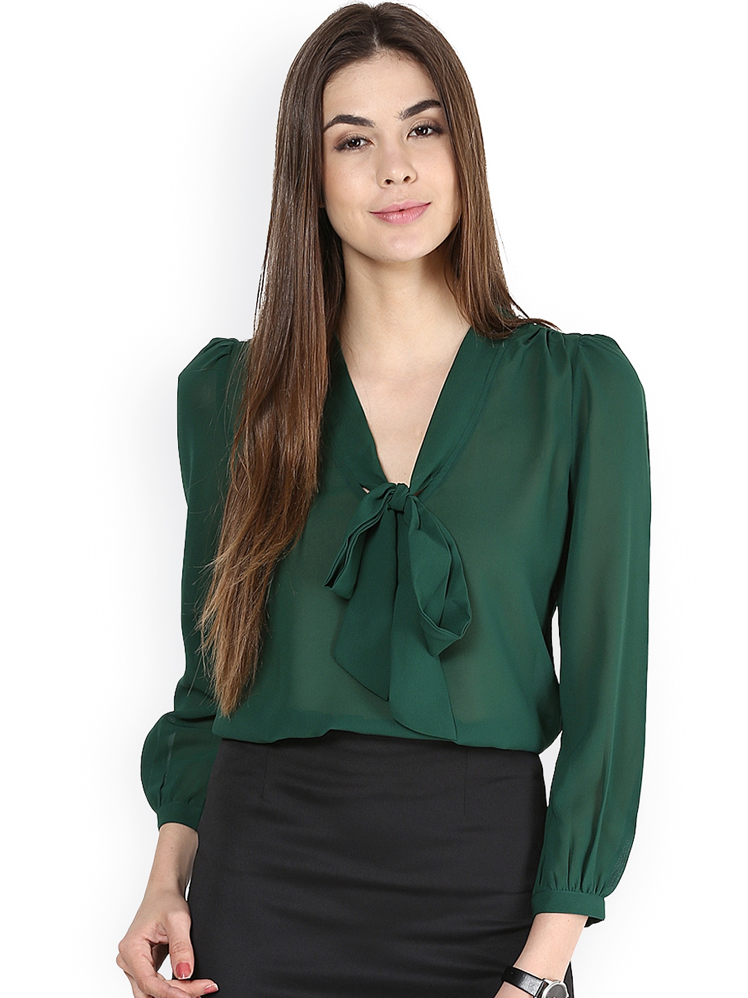 sheer top myntra