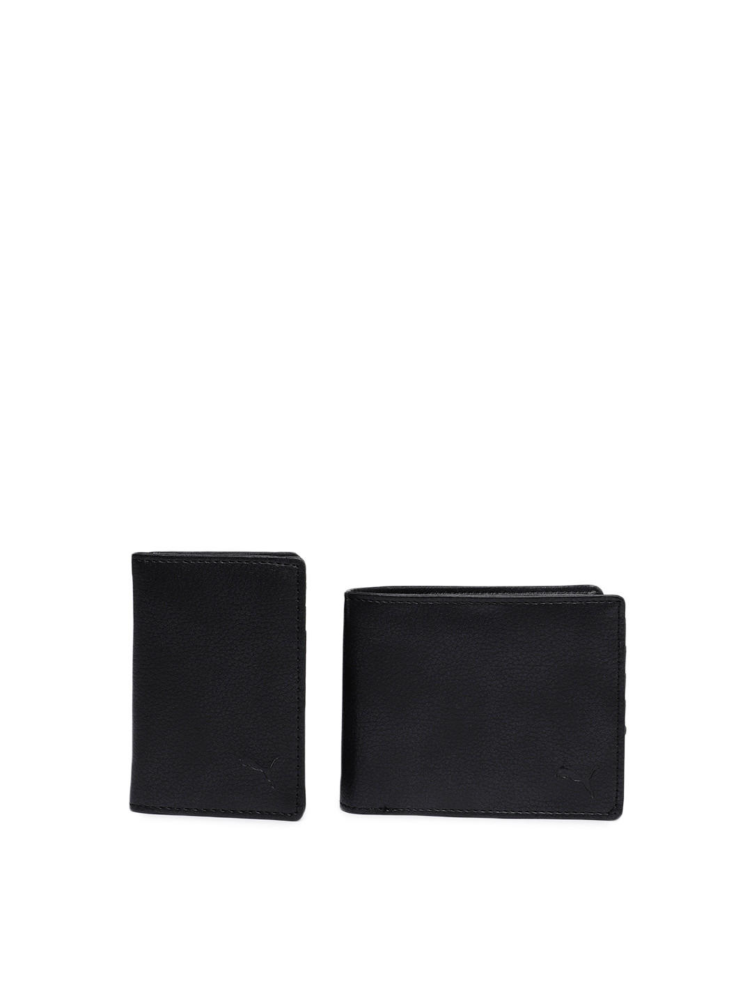 Puma Unisex Black Solid Two Fold Wallet