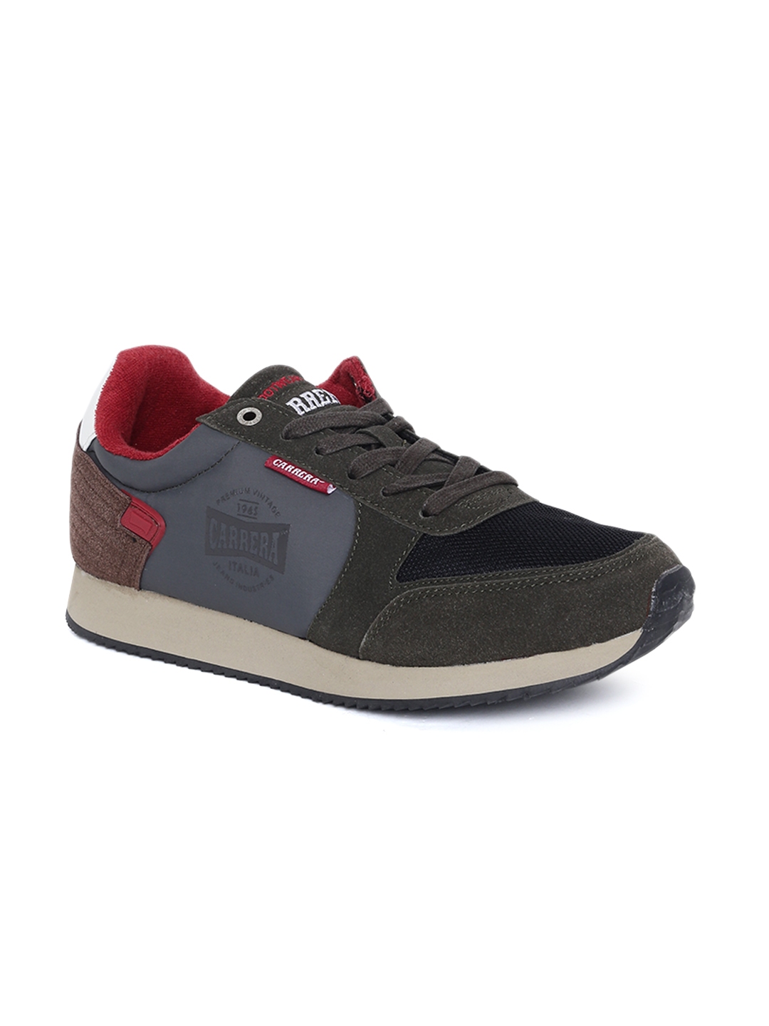 Buy Carrera Men Olive Green & Grey Sneakers - Casual Shoes for Men 8084781  | Myntra