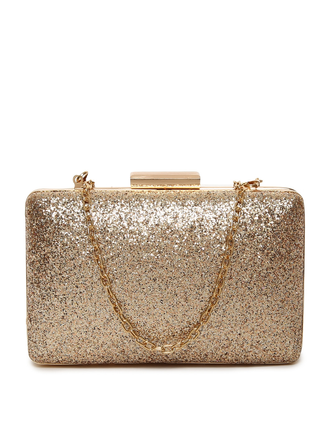 Lisa Hayden for Lino Perros Gold-Toned Shimmer Box Clutch
