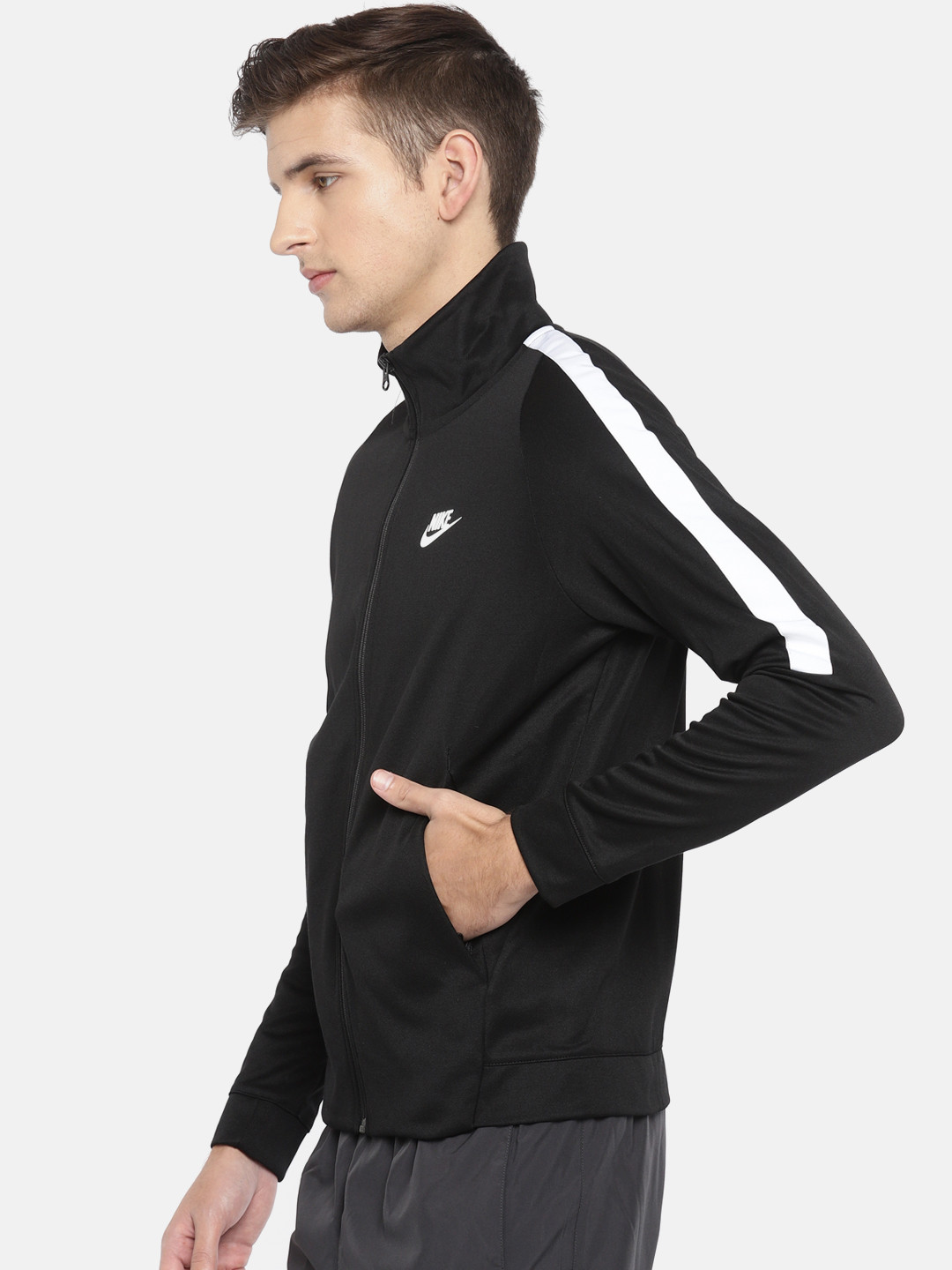 nike full sleeve solid men's jacket