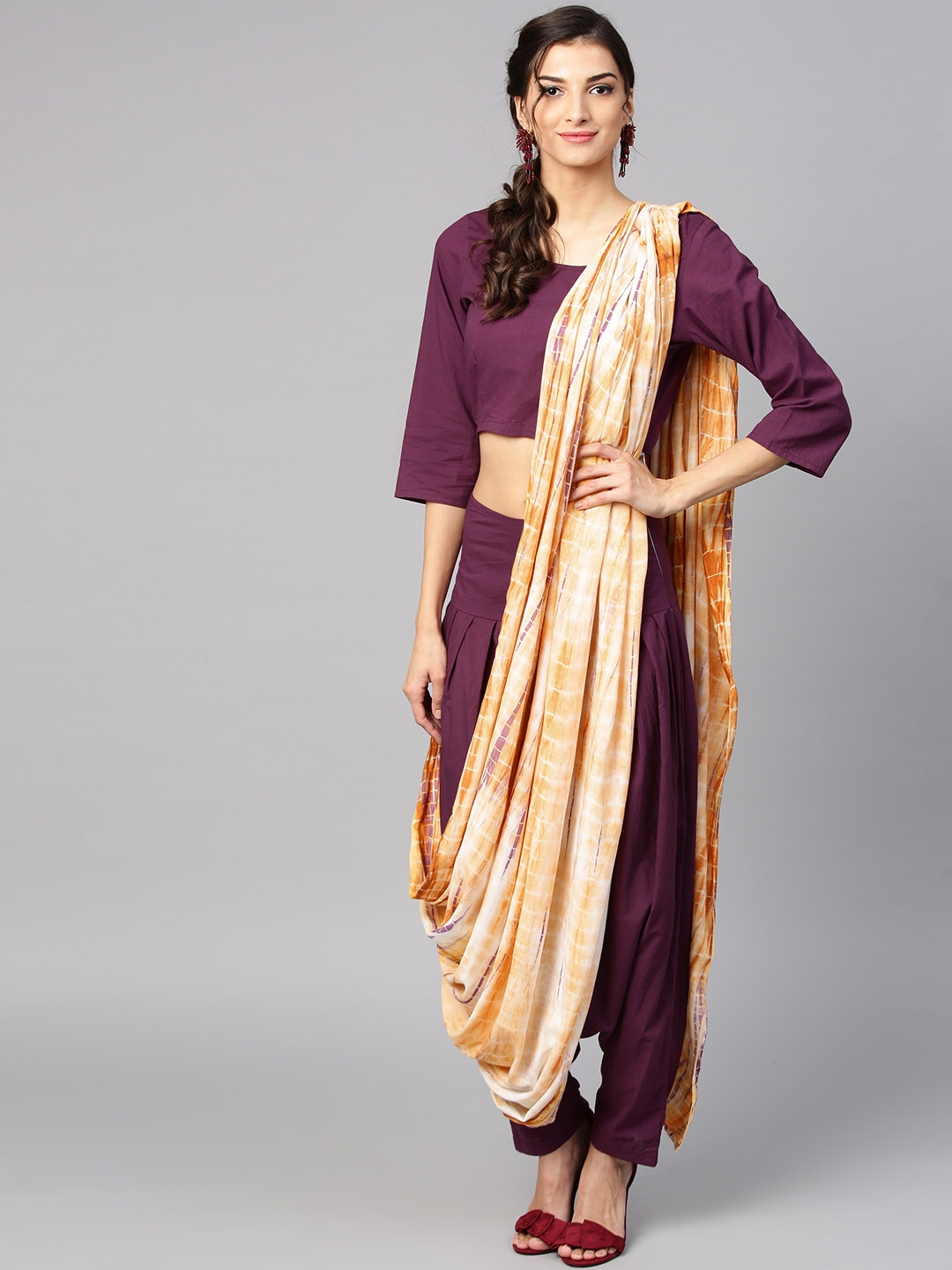 Myntra deals palazzo saree