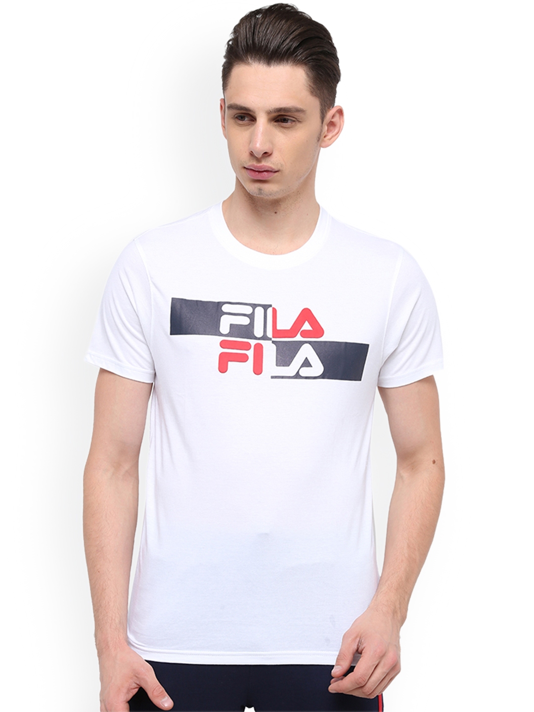 Fila white t sale shirt with logo