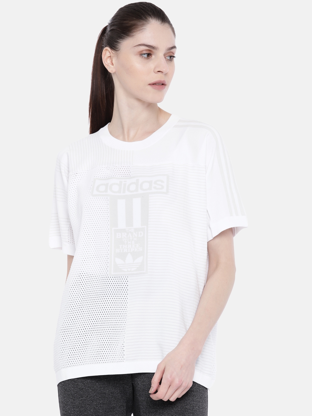 Buy ADIDAS Originals Women White Printed ADIBREAK TEE T Shirt - Tshirts for  Women 8170351 | Myntra