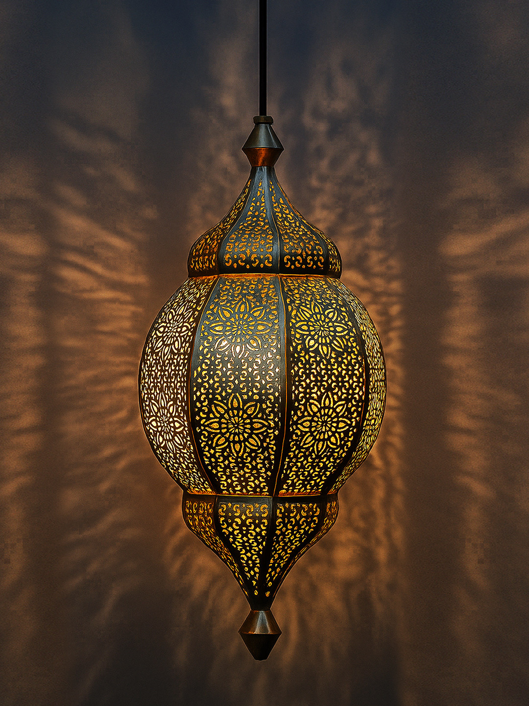 Homesake Gold-Toned Textured Hanging Lamp