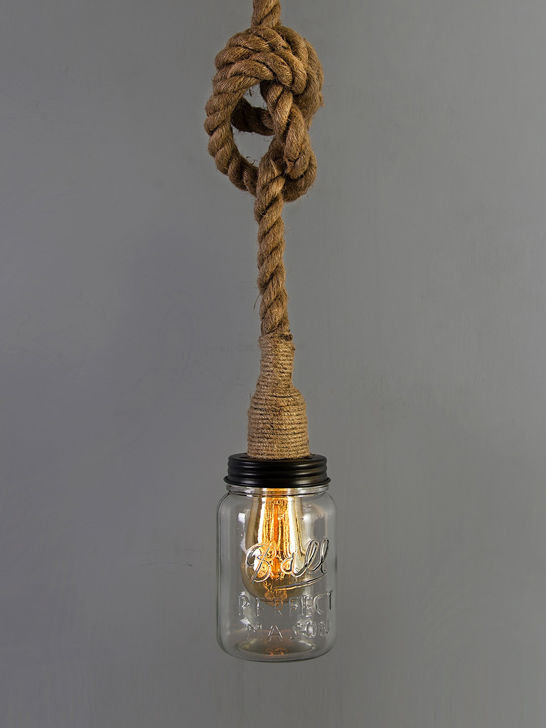 Homesake Beige Solid Hanging Wall or Ceiling Rope Light