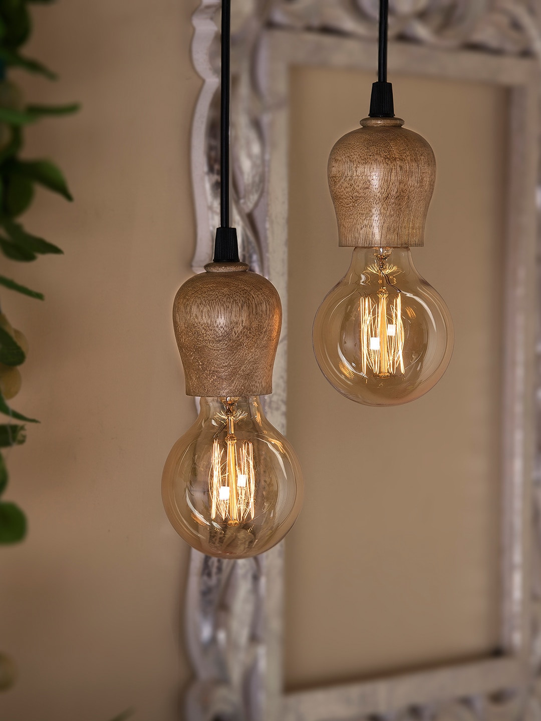 Homesake Beige Solid Hanging Lights