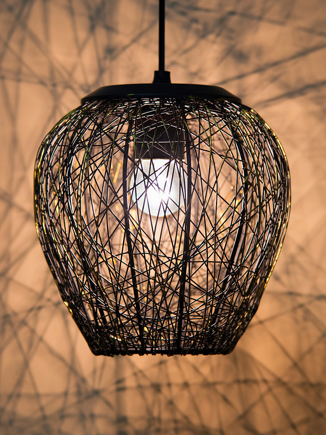 Homesake Black Textured Hanging Wall or Ceiling Lamp