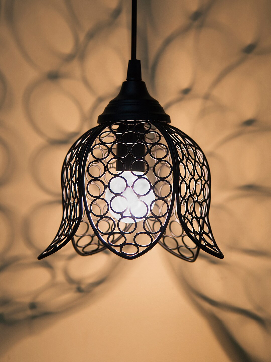 Homesake Black Self Design Hanging Wall or Ceiling Lamp