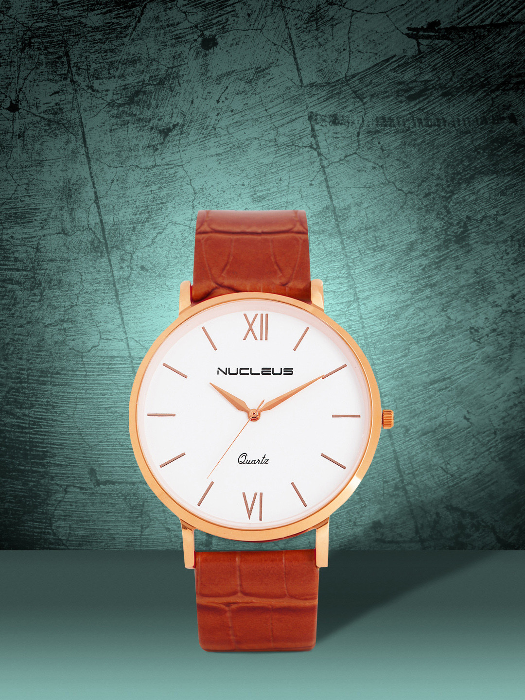 Nucleus Unisex White & Brown Analogue Watch LRGWT