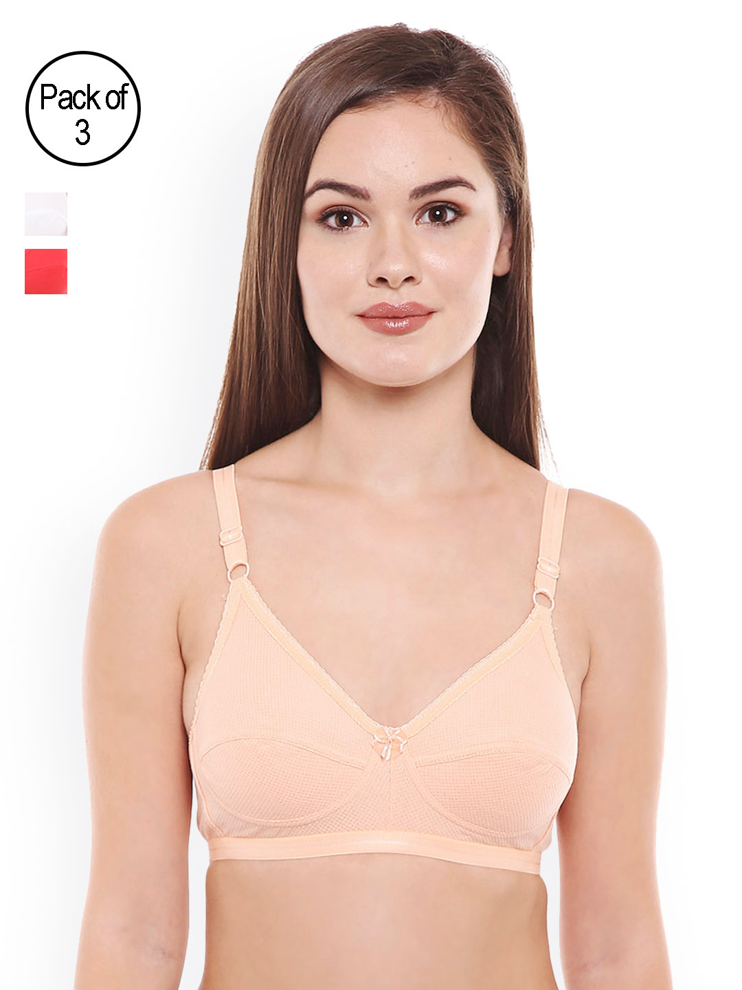 Bodycare Pack of 3 Assorted Everyday Bras E1517PEREW(BCD)