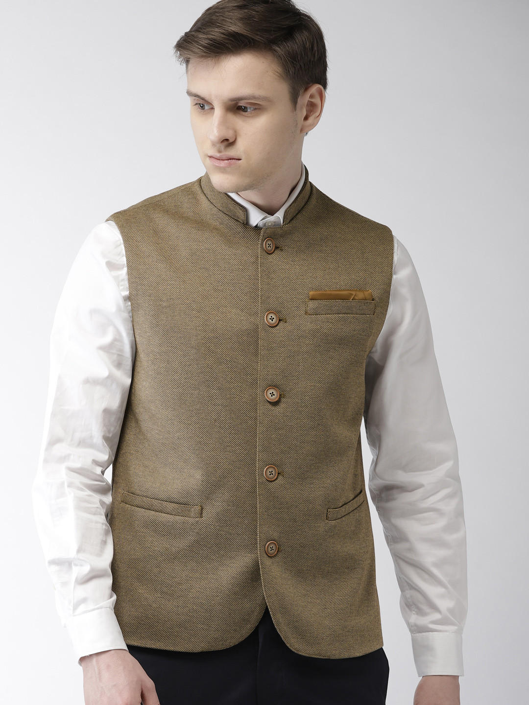 khaki nehru jacket