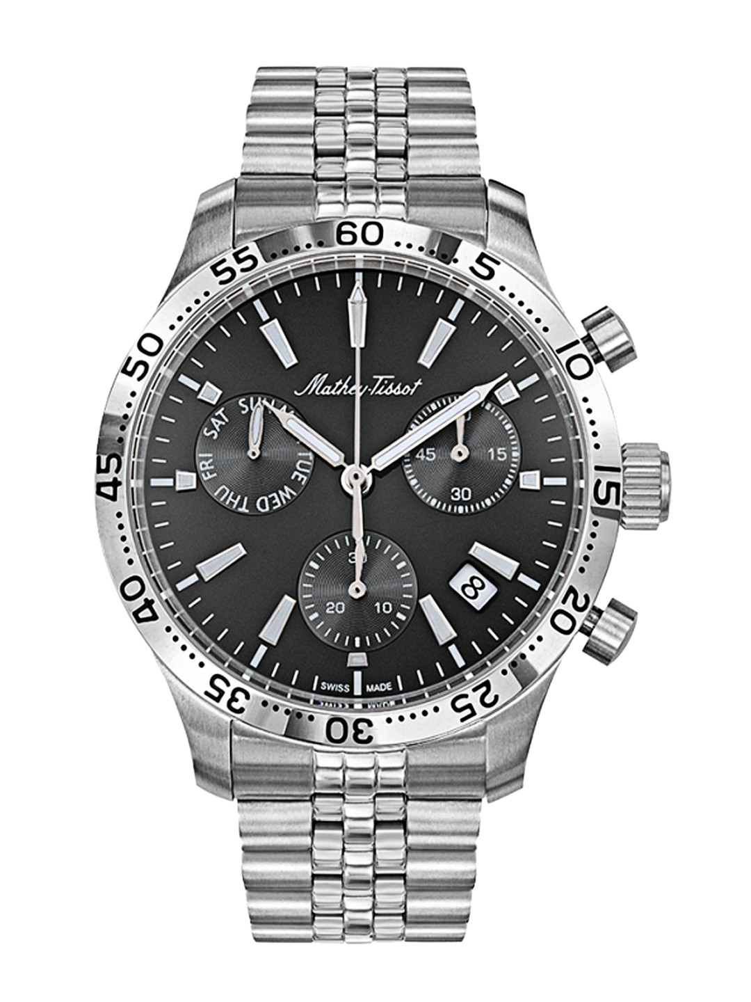 Mathey-Tissot Swiss Made Men Type 22 Chronograph Black Dial Watch H1822CHAN