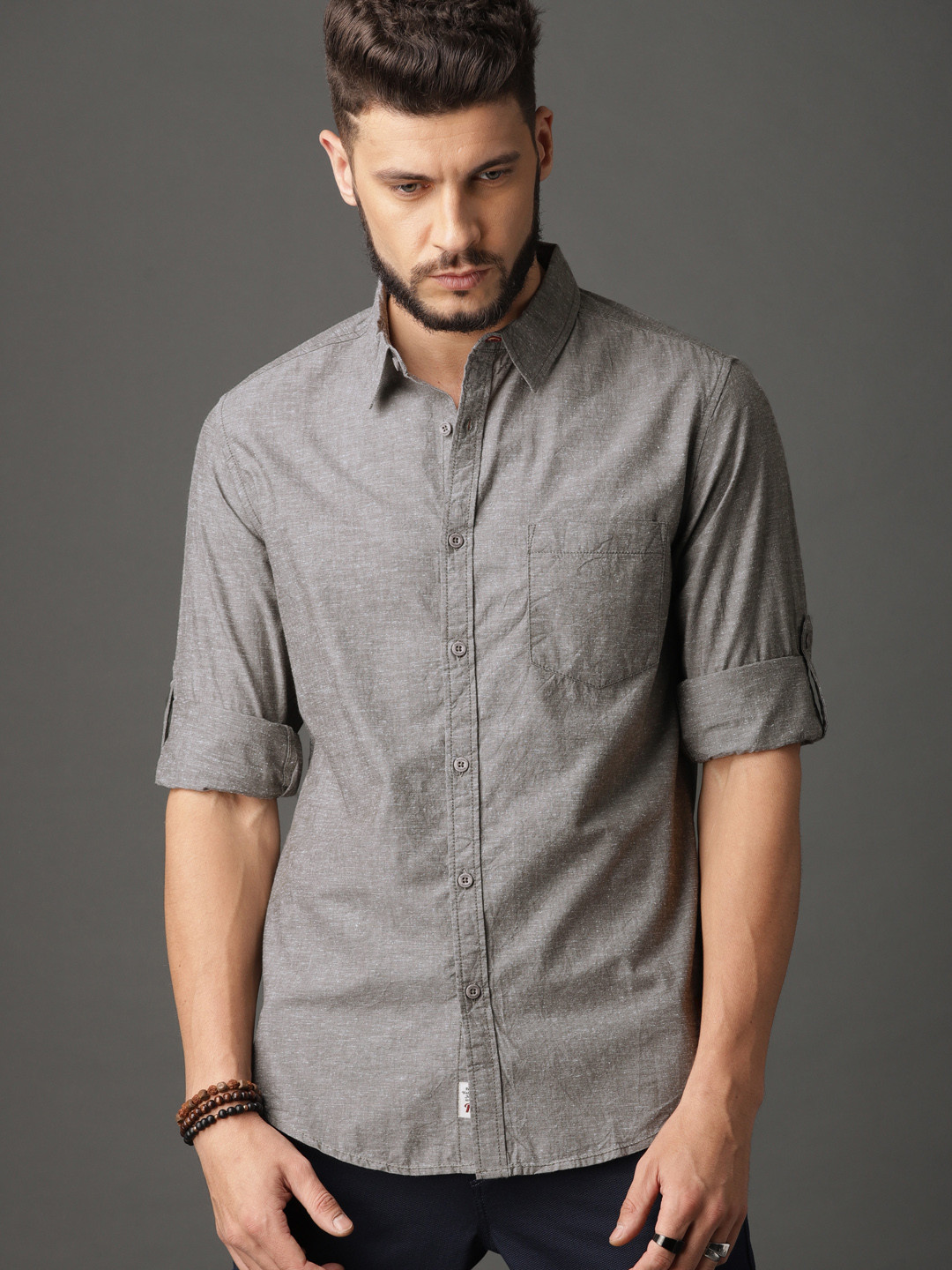 Roadster Men Olive Green Regular Fit 