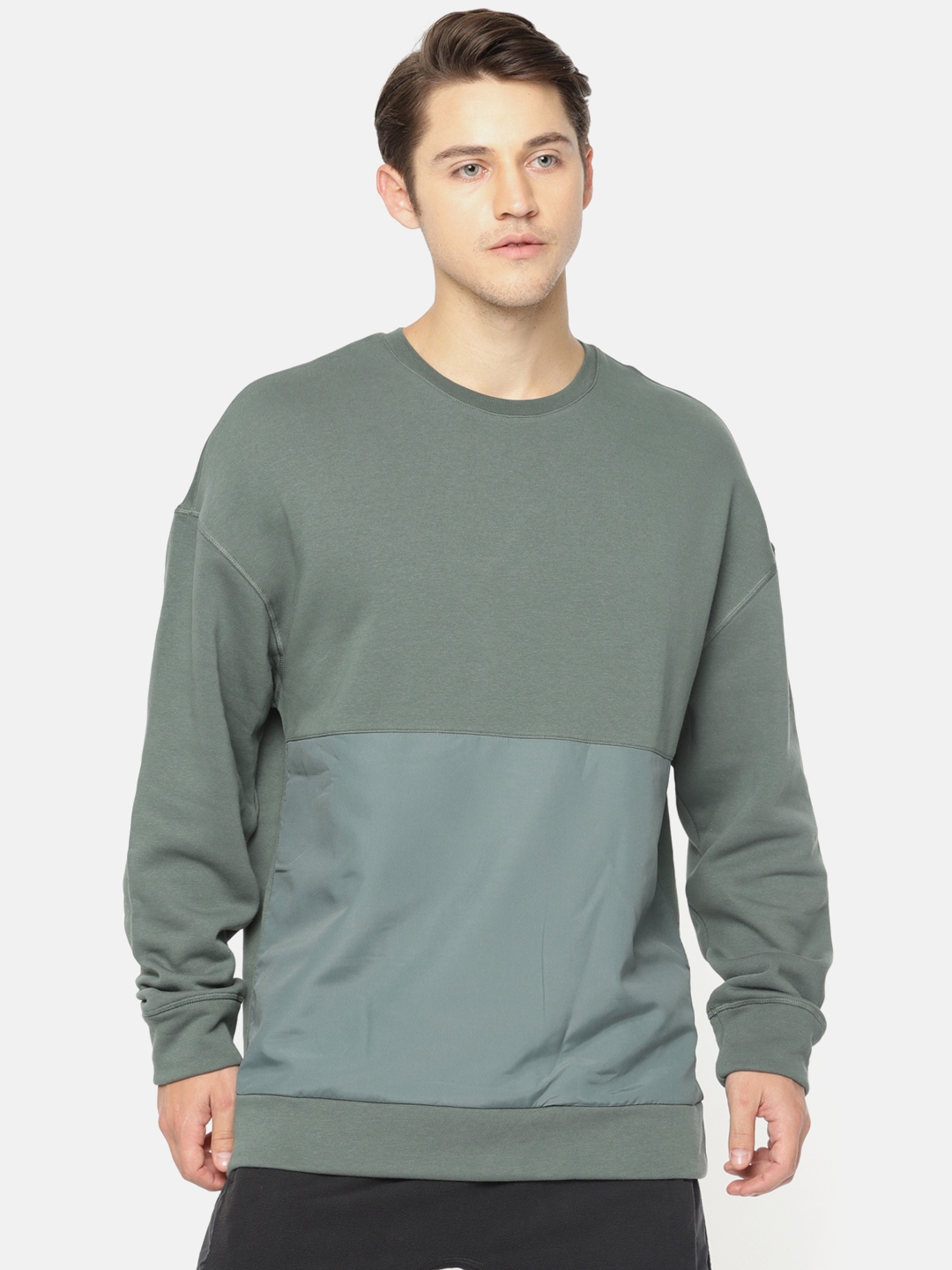 reebok sweatshirt mens green