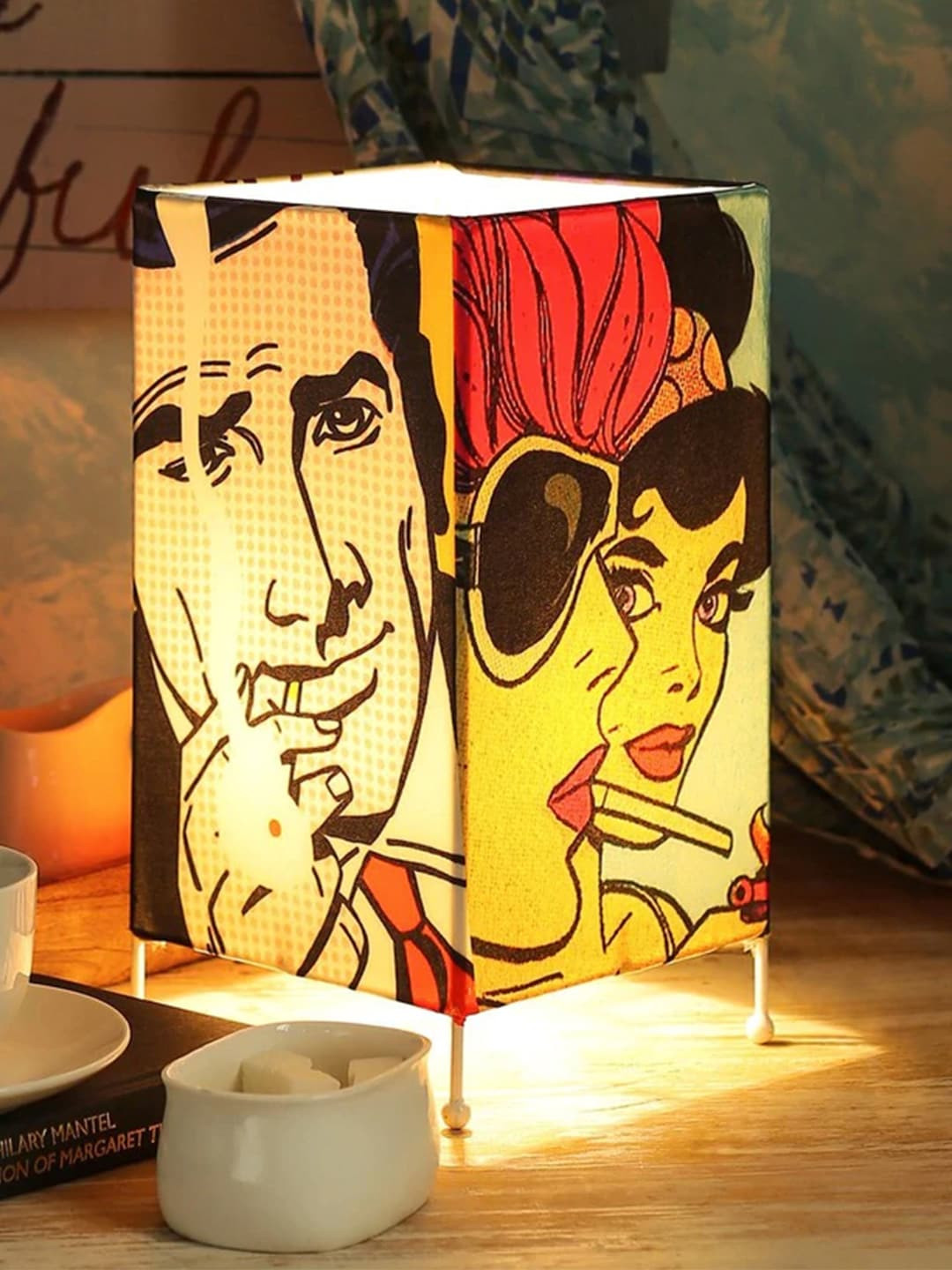 green girgit Multicoloured The Looks Lamp With Shade