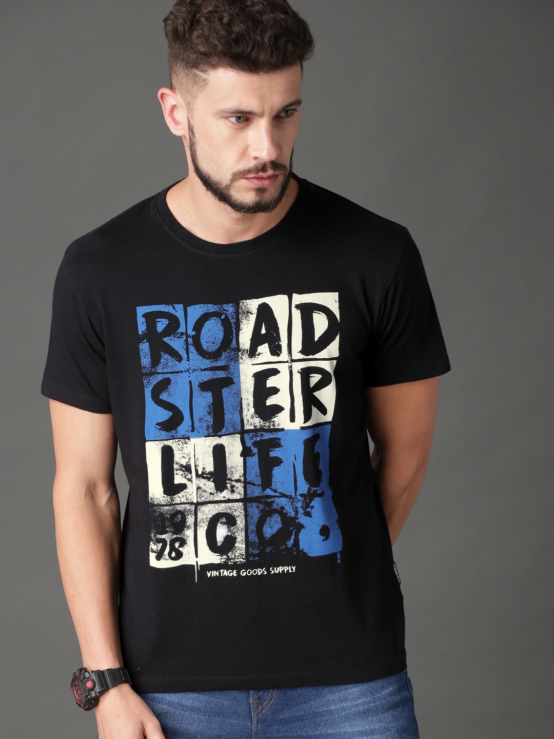 Buy Roadster Men Black Drop Shoulder Longline T Shirt - Tshirts for Men  1824339