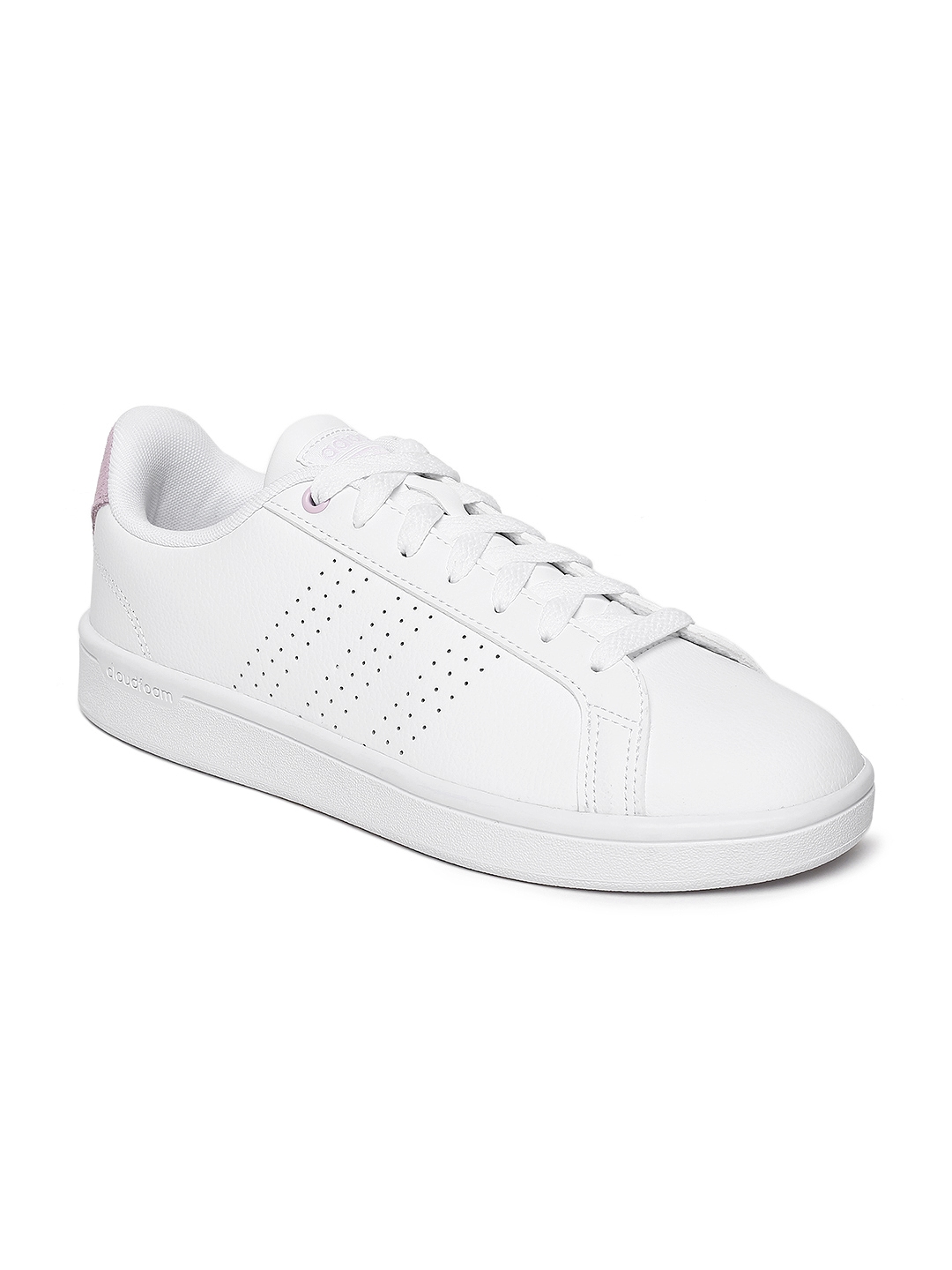 Buy Adidas Women White Perforated CF CL Leather Casual Shoes for Women 8255131 | Myntra
