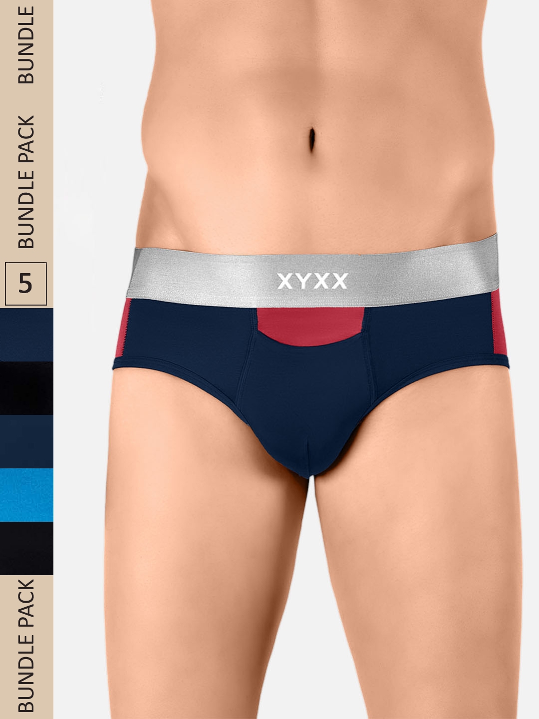 XYXX Men's Vibe Briefs | IntelliSoft Micro Modal Brief Underwear with  Microfiber Waistband | Contour front pouch | Multipack : :  Clothing