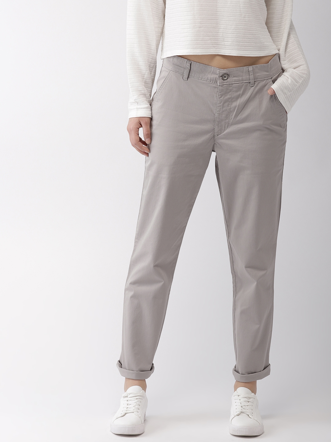 Spanish Grey Stretch Chino Pants