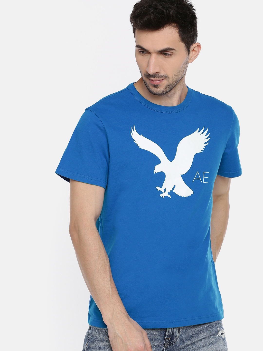 American eagle blue outlet t shirt