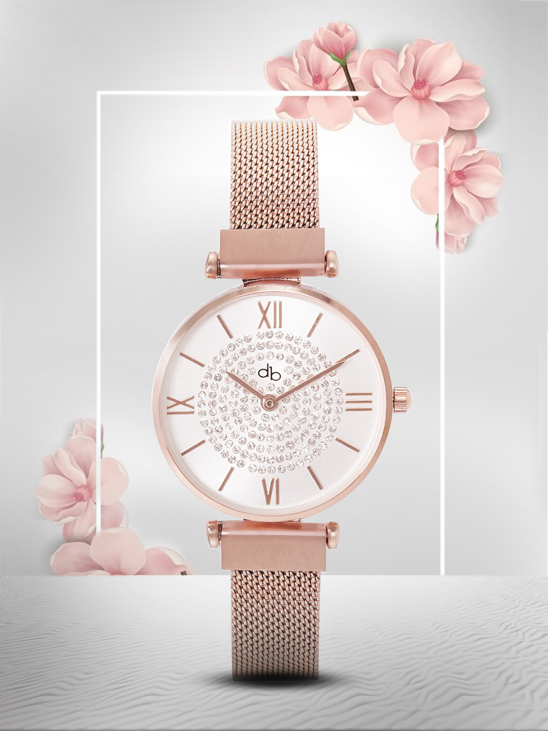 DressBerry Women Rose Gold-Toned Analogue Watch MFB-PN-LB-1236