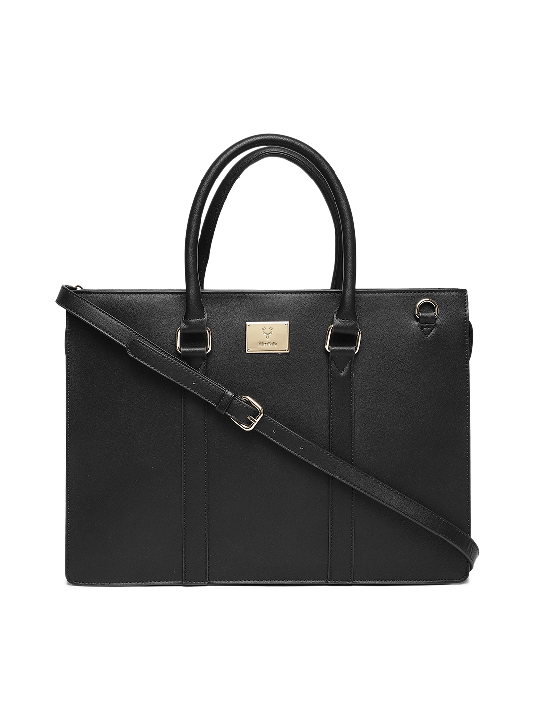 Buy Allen Solly Black Solid Handheld Bag  Handbags for Women 8362259   Myntra