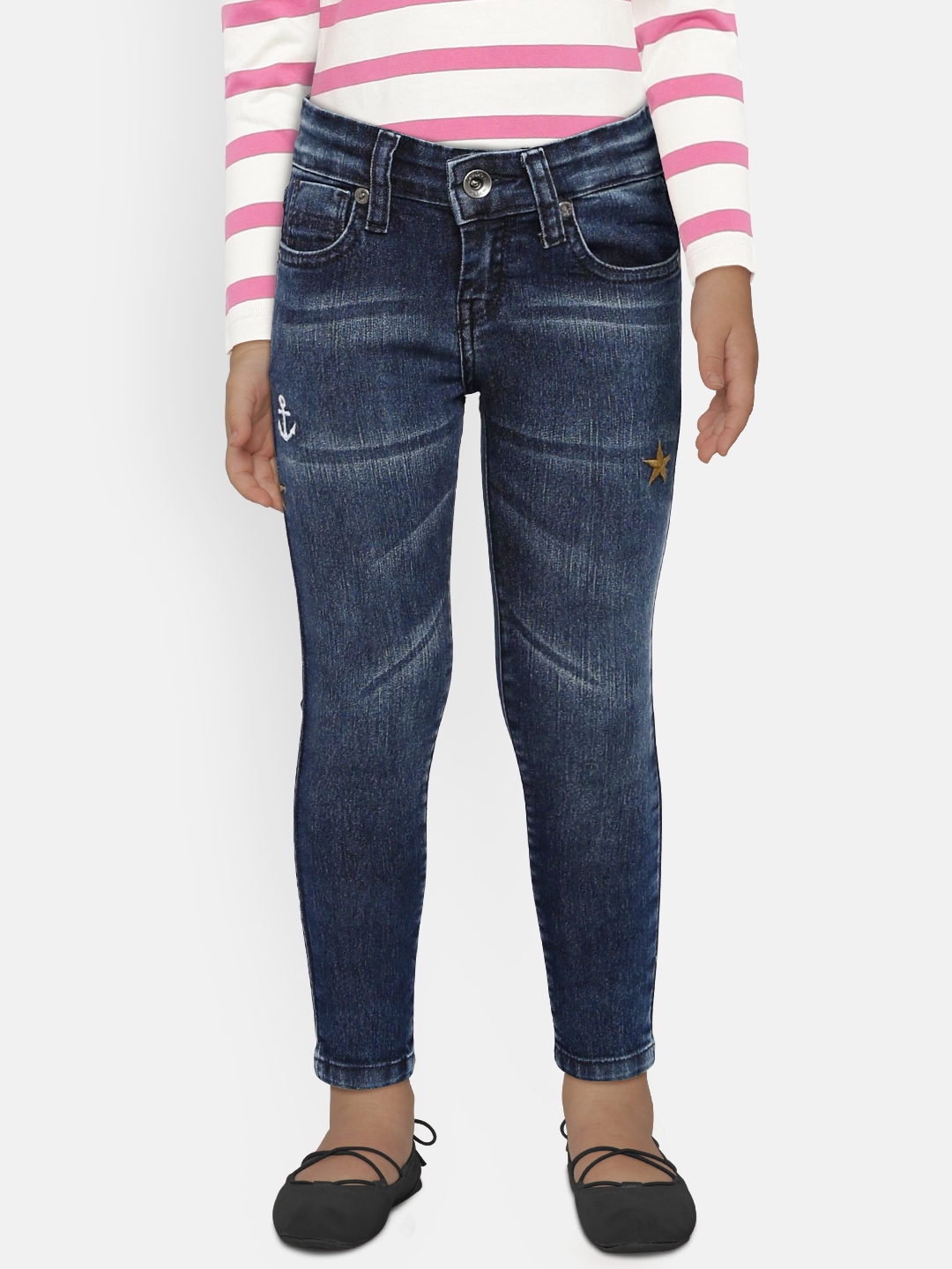 navy blue jeans for girls