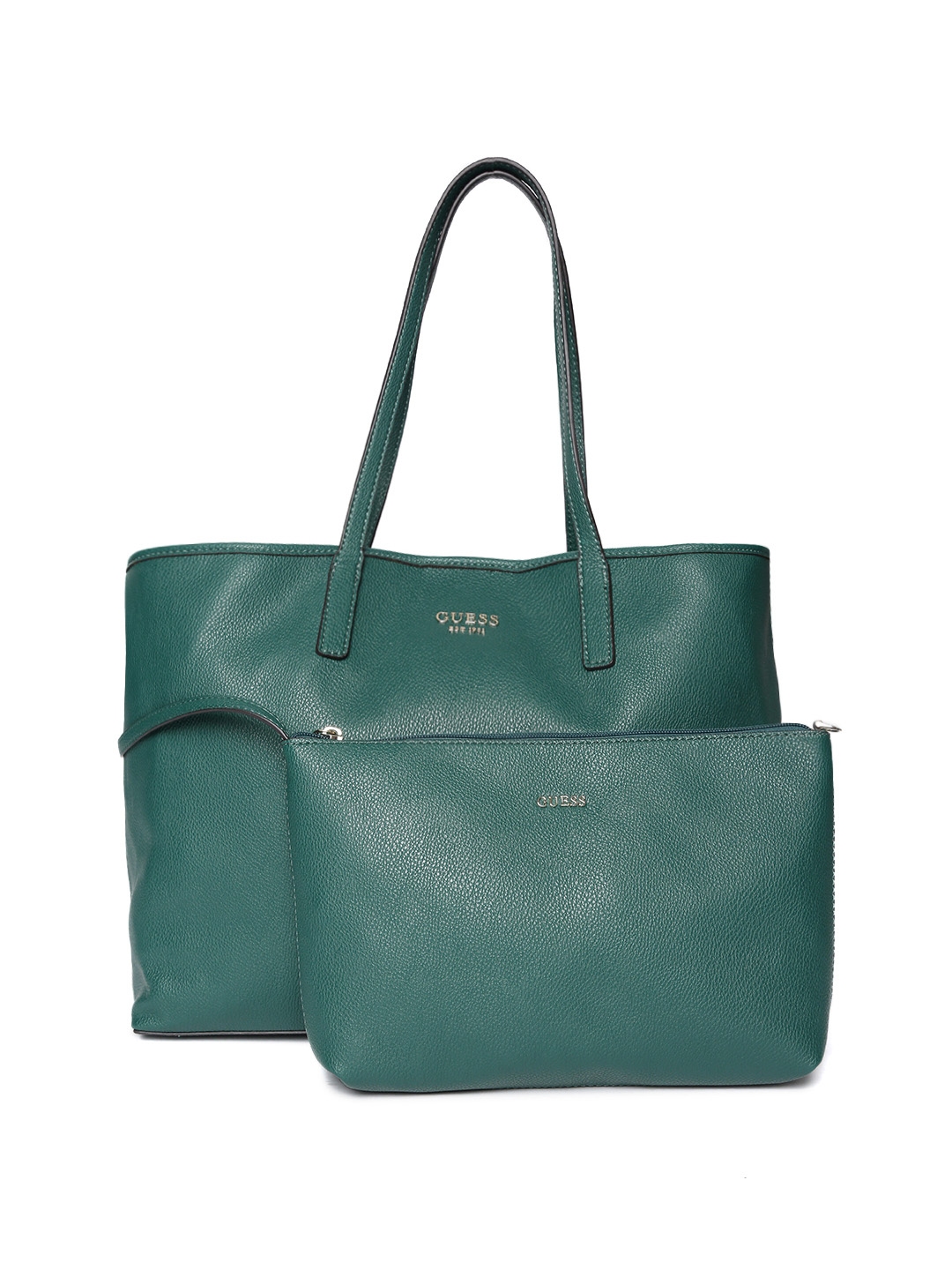 guess green handbag