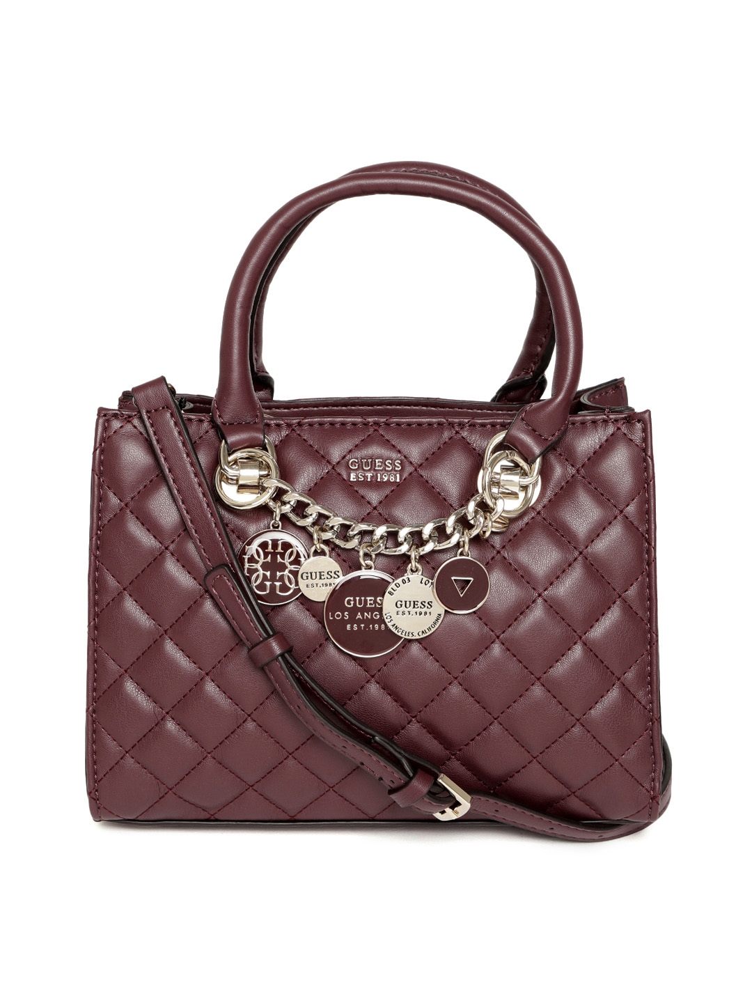 Guess victoria quilted discount satchel