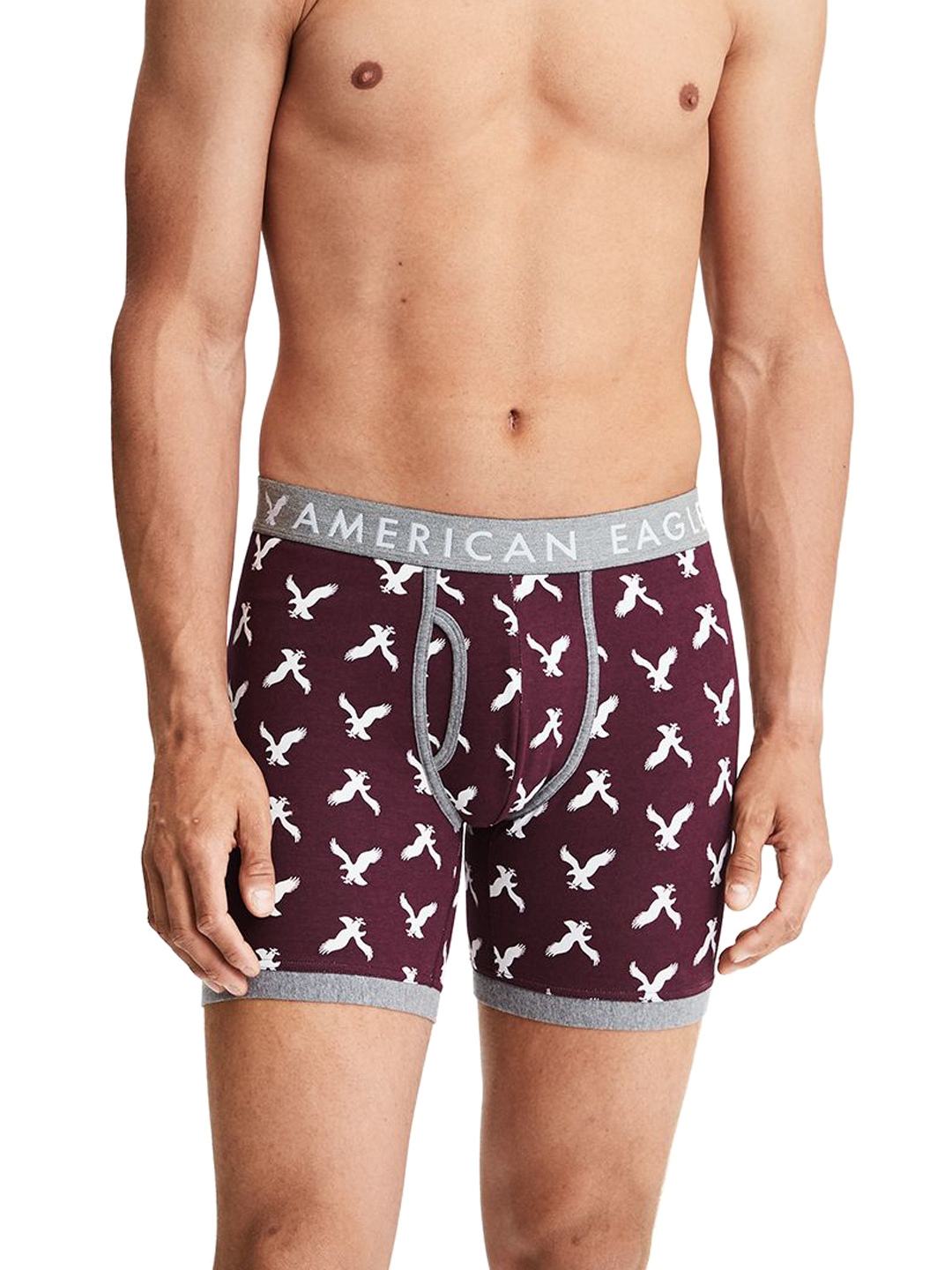 Buy AMERICAN EAGLE OUTFITTERS Men Maroon Printed Boxer Briefs 5270