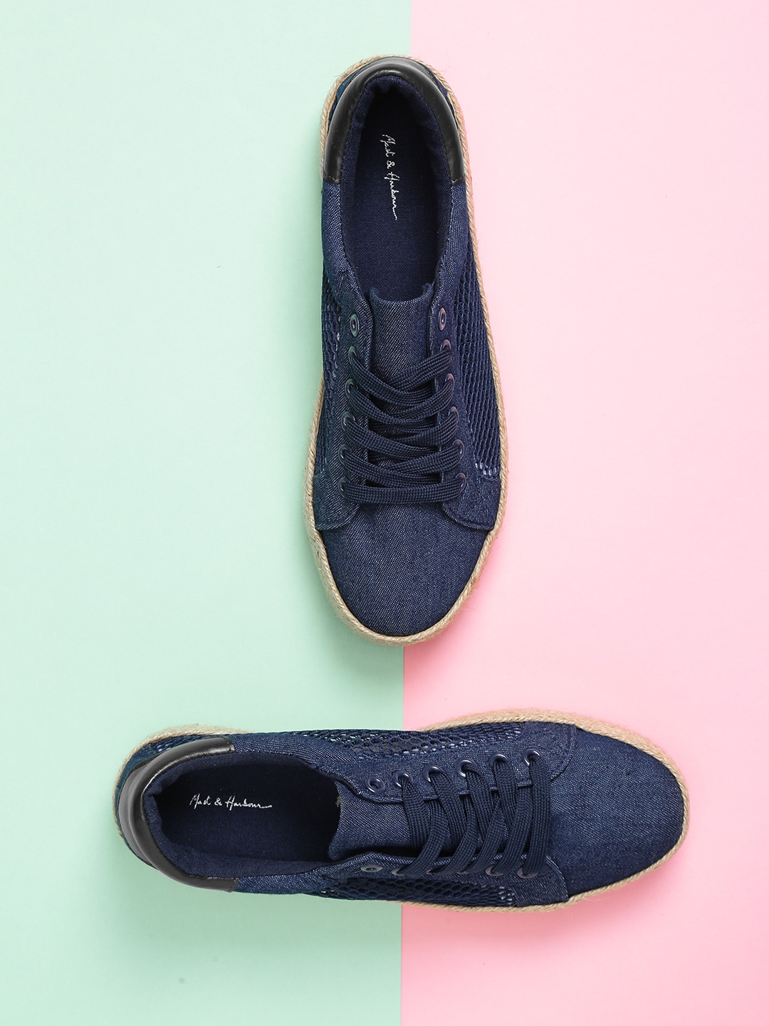 ladies navy blue sneakers