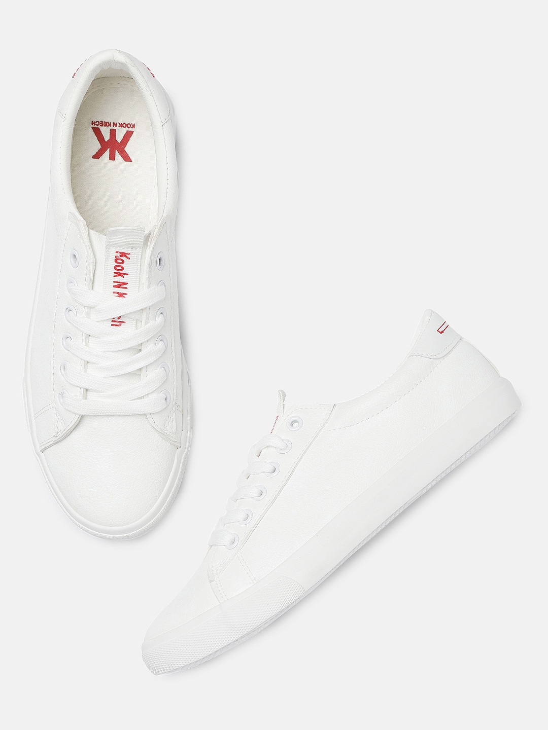 Buy Kook N Keech Women White Sneakers 