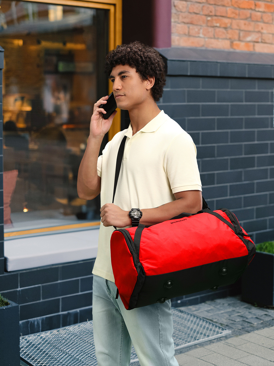 Wildcraft Unisex Red Rugged Medium Duffel Bag