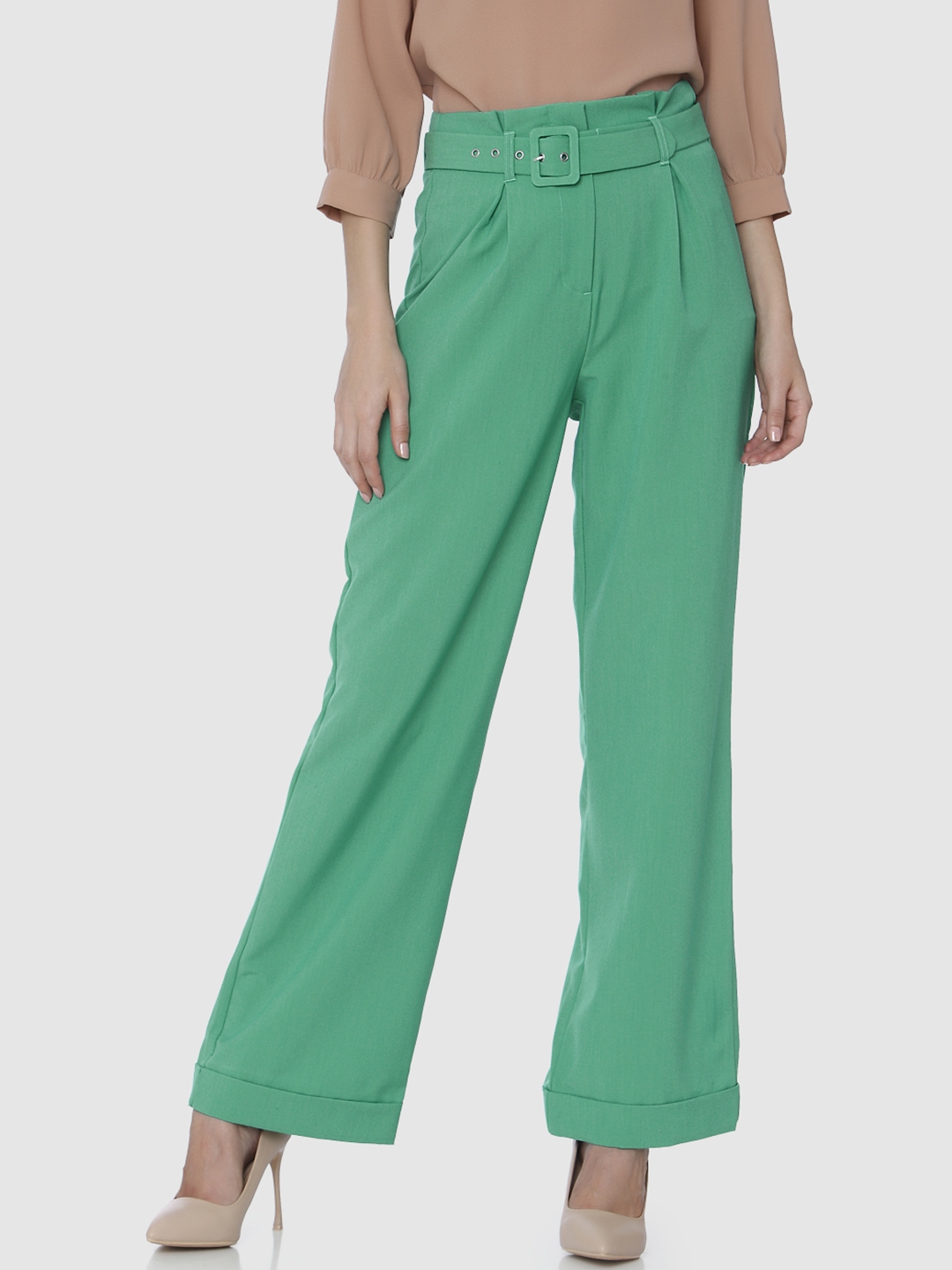 VERO MODA Trousers and Pants  Buy VERO MODA Women Casual Green Pants  Online  Nykaa Fashion