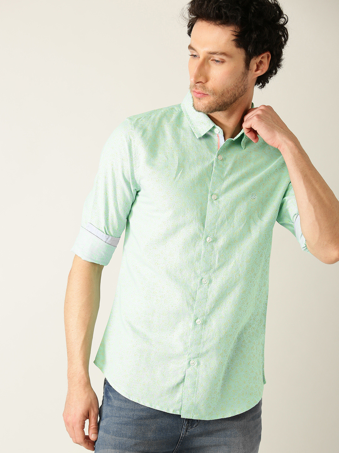 Sea green shirt men clearance