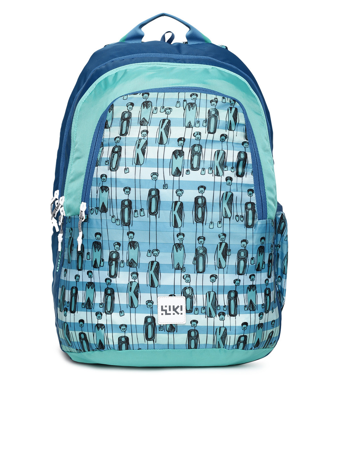 wildcraft blue graphic backpack