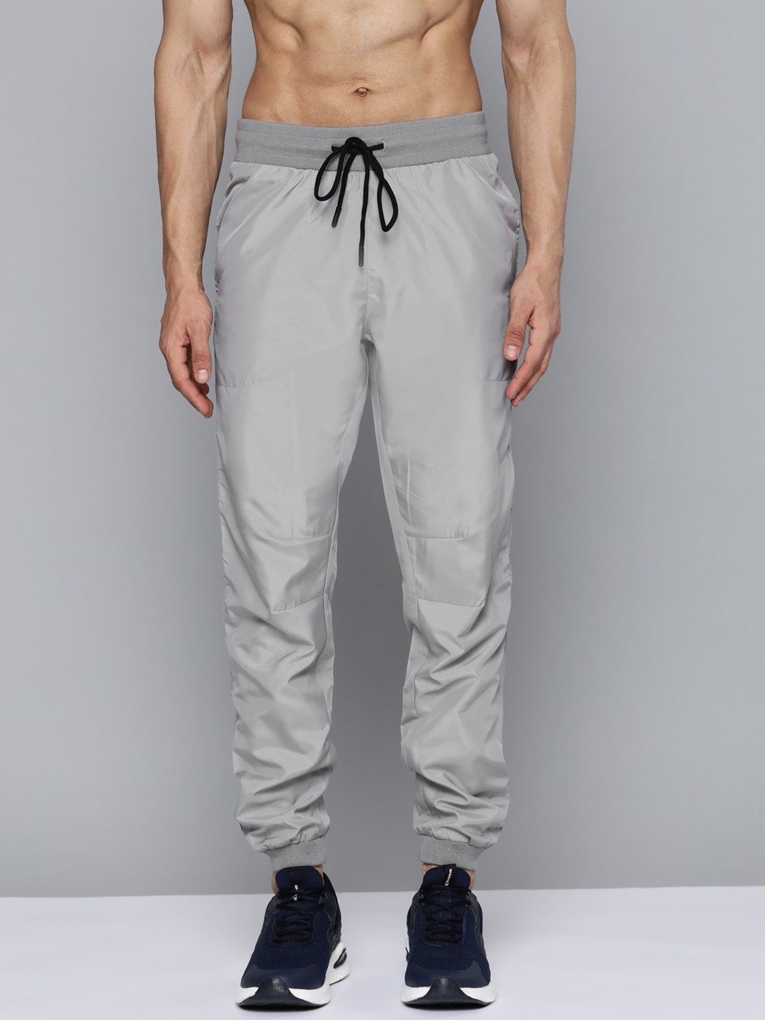 Male GREEN Polyester Men Track Pants Solid