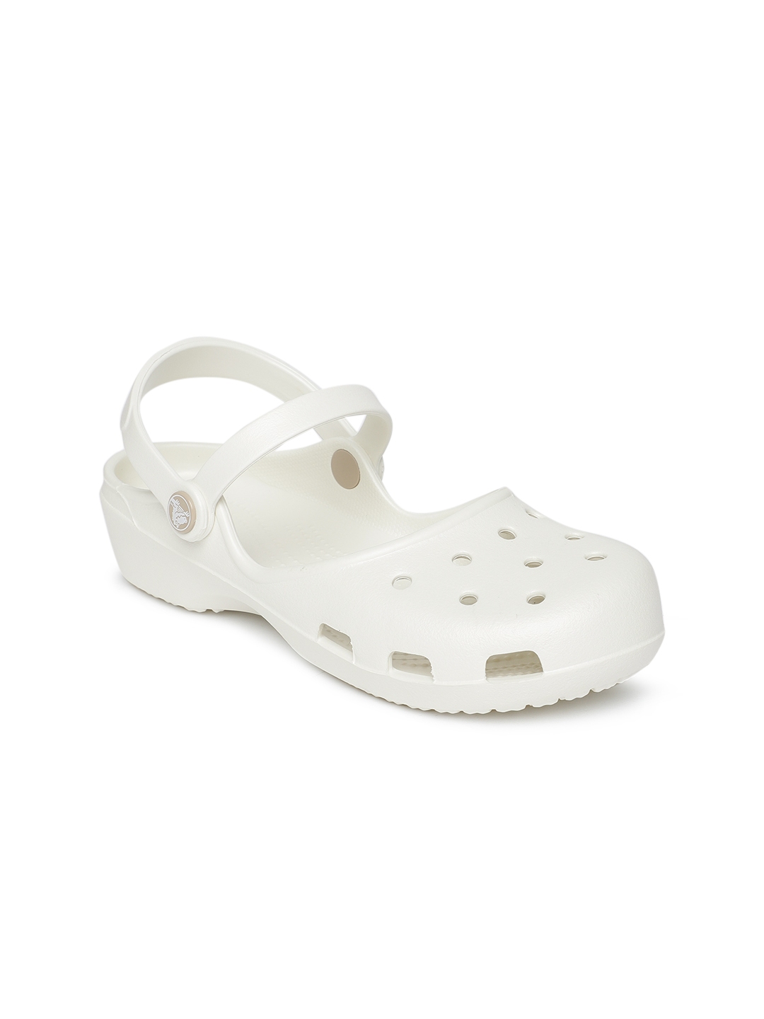 Buy Crocs Women White Solid Clogs 