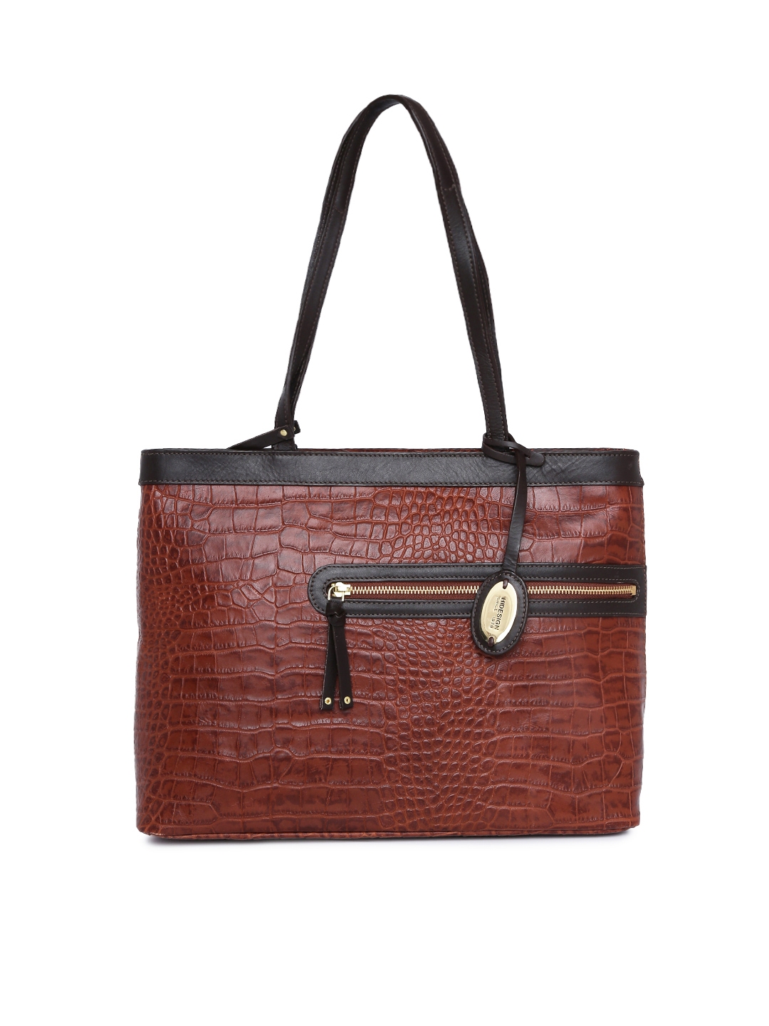 Buy Hidesign Brown Leather Croc Textured Shoulder Bag  Handbags for Women  7644829  Myntra