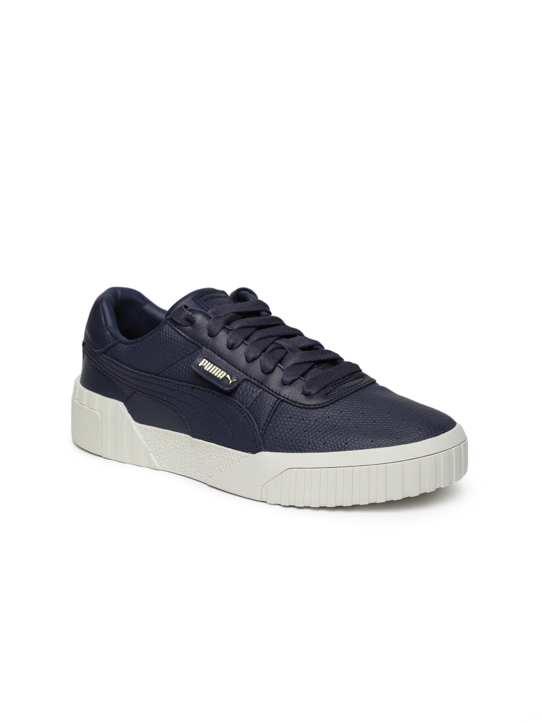 Buy Puma Women Navy Blue Cali Emboss Leather Sneakers - Casual for Women 8477779 | Myntra
