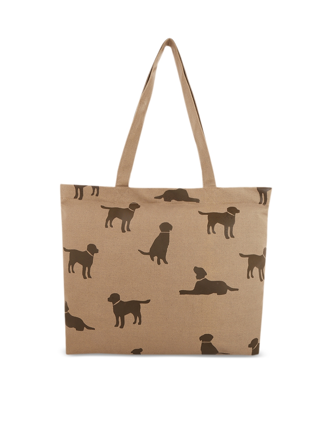 Vivinkaa Khaki Printed Tote Bag