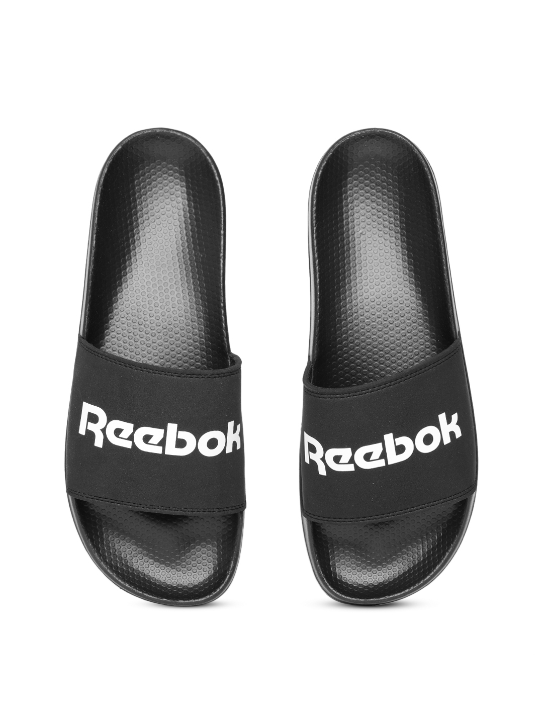 reebok sliders black