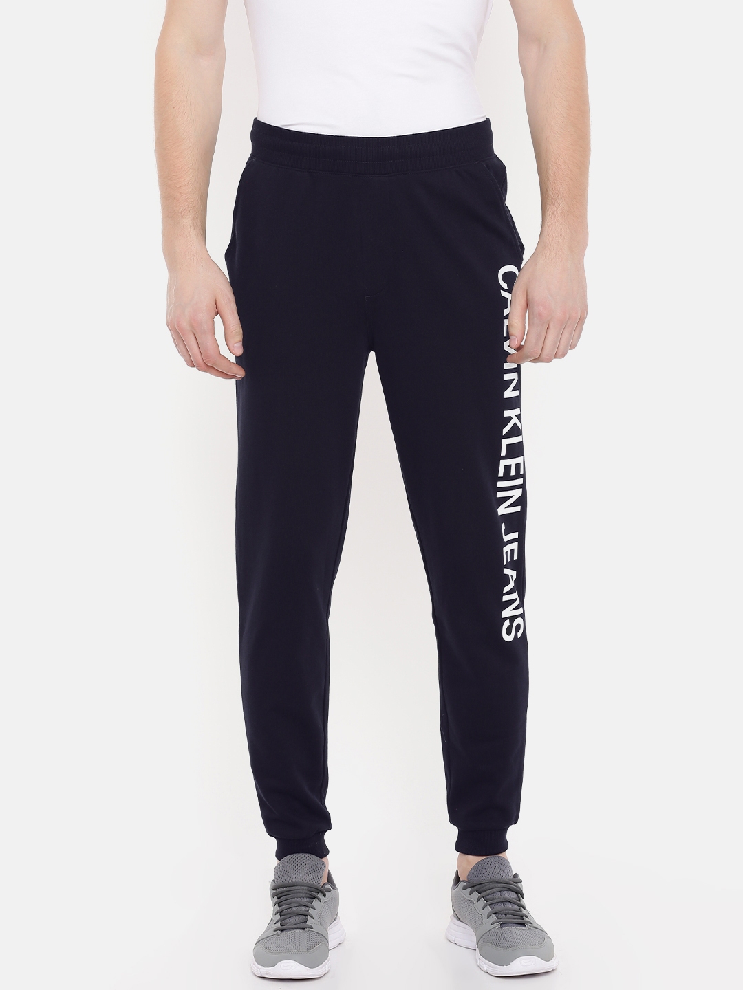 grey calvin klein joggers mens