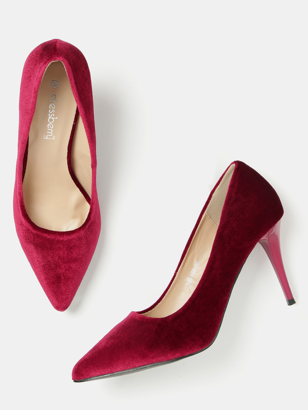 maroon colour heels
