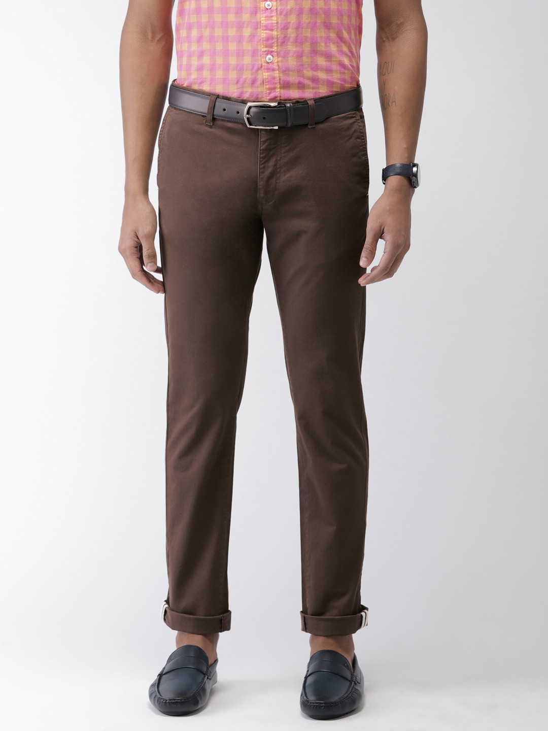 Buy Indian Terrain Men Brown Brooklyn 